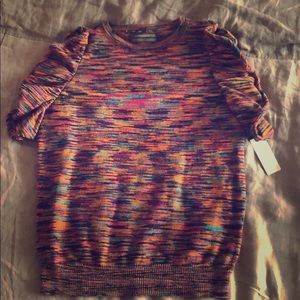 Anthropologie Ruby Flutter-Sleeve Top